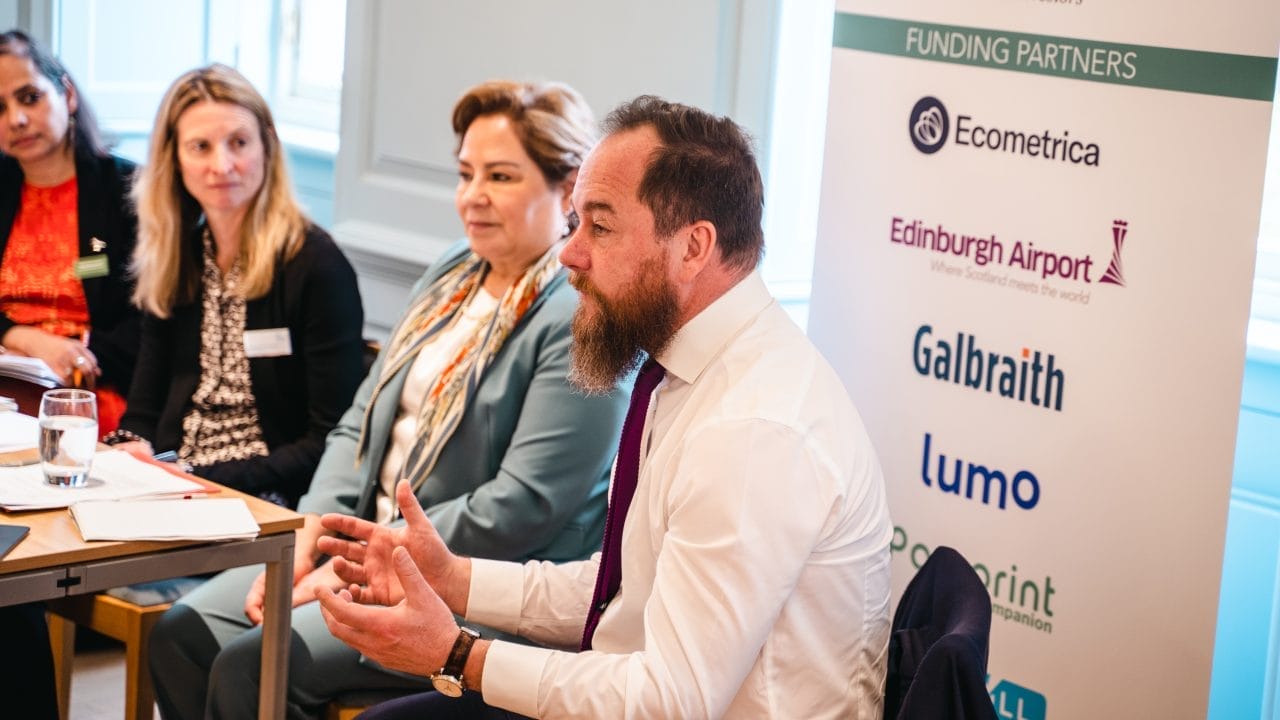 Francesca Osowska – Chief Executive of Nature Scot (left) | Ambassador Patricia Espinosa – CEO and Founding Partner of onepoint5 (Middle) | James Oliver – Group Marketing Director of Hampden Holdings (Right)